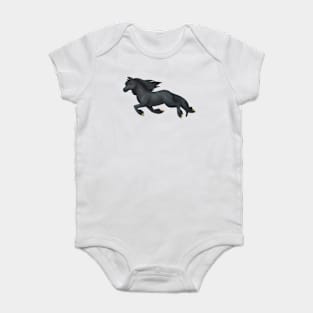 Cozy Friesian Horse Baby Bodysuit